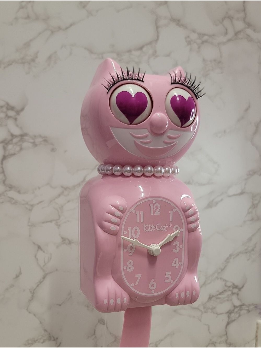 Rare Bubblegum Lady Kit-Cat Klock clock with Magenta Heart eyes Limited Edition - Picture 5 of 9